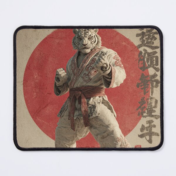 Item preview, Byakko White Tiger – Vintage Japanese Karate Martial Arts Poster designed and sold by MooDigitalArt.