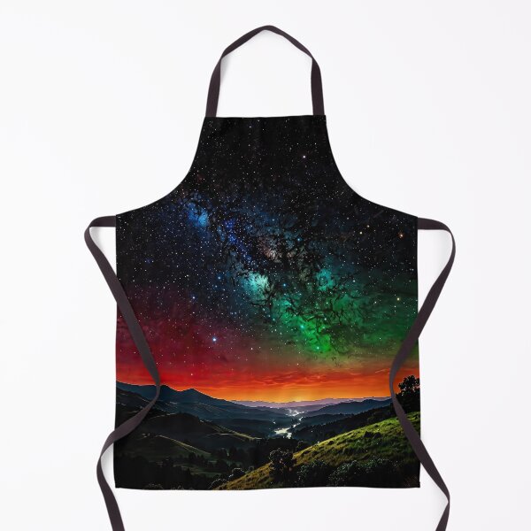 Item preview, Sunset and Milky Way over a mountain valley designed and sold by PixelParadies.