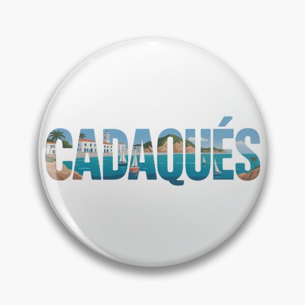Item preview, Cadaqués Spain Coastal Typography – Scenic Seaside Town in Vector Art designed and sold by CircinusStore.
