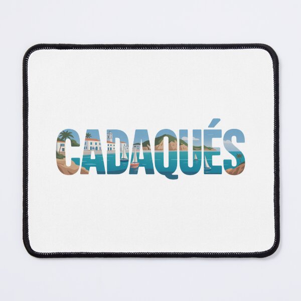 Item preview, Cadaqués Spain Coastal Typography – Scenic Seaside Town in Vector Art designed and sold by CircinusStore.