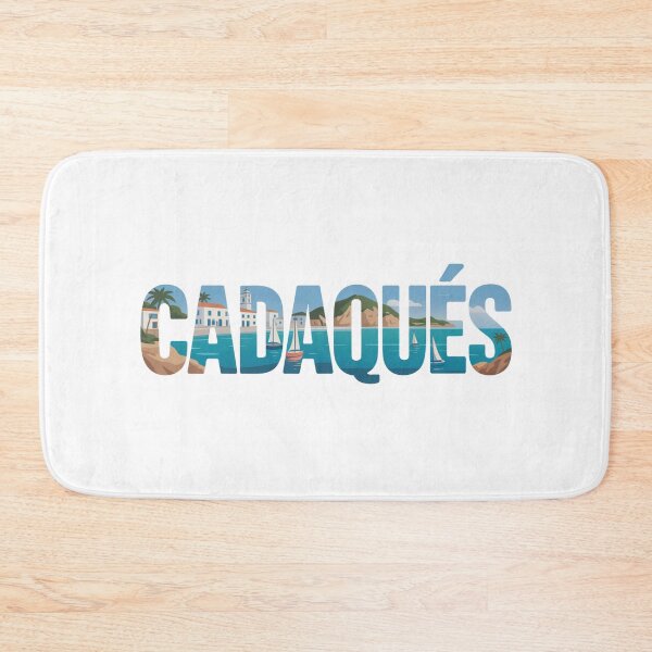 Item preview, Cadaqués Spain Coastal Typography – Scenic Seaside Town in Vector Art designed and sold by CircinusStore.