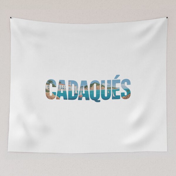 Item preview, Cadaqués Spain Coastal Typography – Scenic Seaside Town in Vector Art designed and sold by CircinusStore.