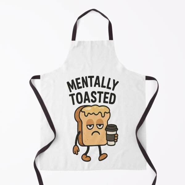 Item preview, Mentally Toasted – Funny Bread & Coffee Morning Mood Design designed and sold by Glownfun.