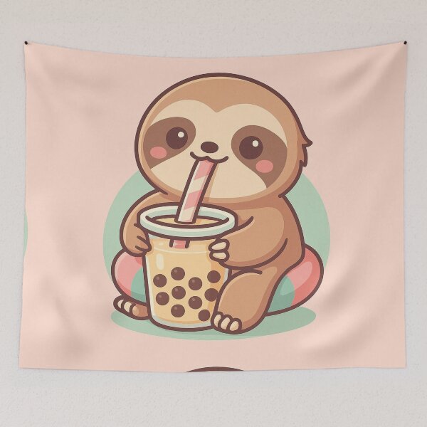 Item preview, Boba Time Sloth designed and sold by Zenvo.
