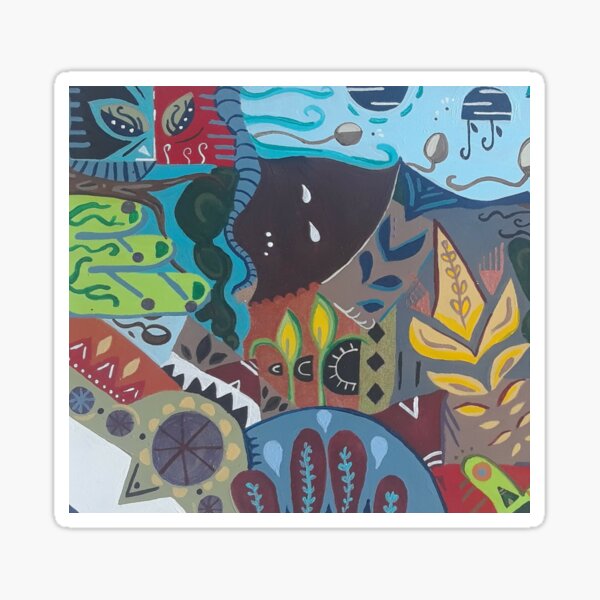 Sea Folk Abstract 2 Sticker