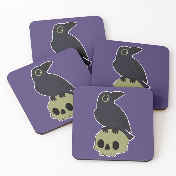 Item preview, A cute crow sitting on a skull designed and sold by StickySmiles.