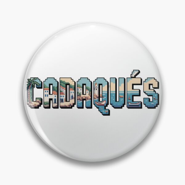 Item preview, Cadaqués Spain Pixel Art – Retro Coastal Town Design designed and sold by CircinusStore.