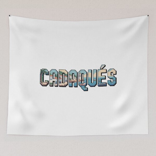 Item preview, Cadaqués Spain Pixel Art – Retro Coastal Town Design designed and sold by CircinusStore.