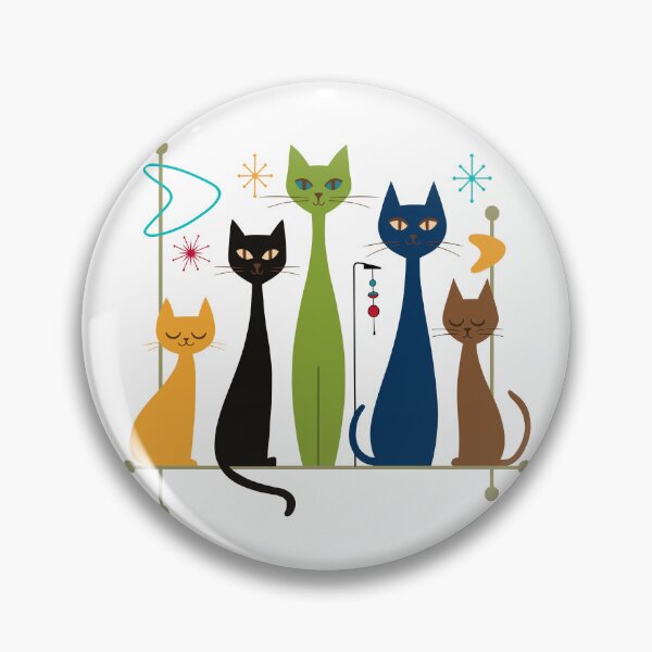 Item preview, Retro Mid-Century Modern Cats 50s 60s Style designed and sold by gogo-jr.