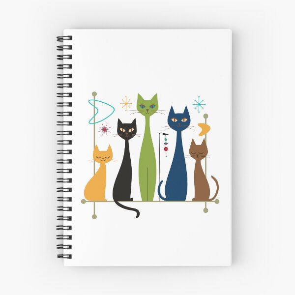 Item preview, Gatos modernos retro de mediados de siglo, estilo años 50 y 60 designed and sold by gogo-jr.