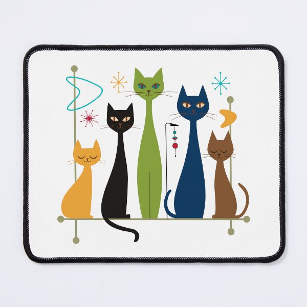 Item preview, Retro Mid-Century Modern Cats 50s 60s Style designed and sold by gogo-jr.
