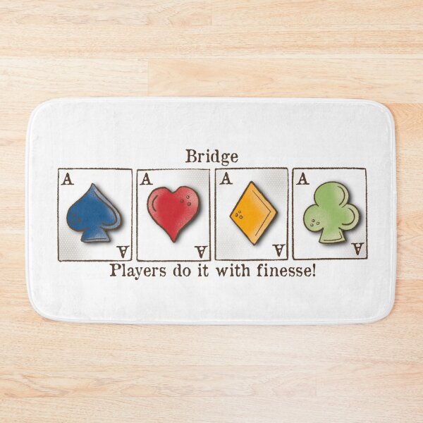 Item preview, Contract Bridge, bridge players do it with finesse , card game, ace of spades, hearts, diamonds, clubs designed and sold by DebbieJoyArt.