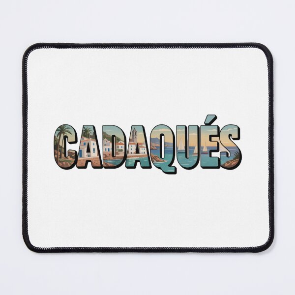 Item preview, Cadaqués Spain Sunset View – Coastal Vector Typography designed and sold by CircinusStore.
