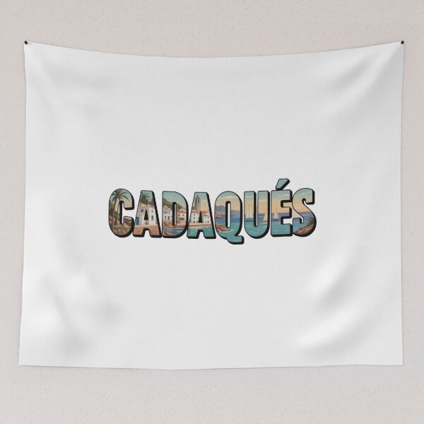 Item preview, Cadaqués Spain Sunset View – Coastal Vector Typography designed and sold by CircinusStore.