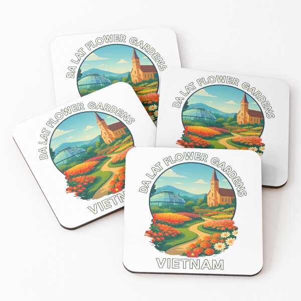 Item preview, Da Lat Flower Gardens Da Lat Vietnam - Iconic Asia Landmark Travel vacation destination souvenir art  designed and sold by inkNext.