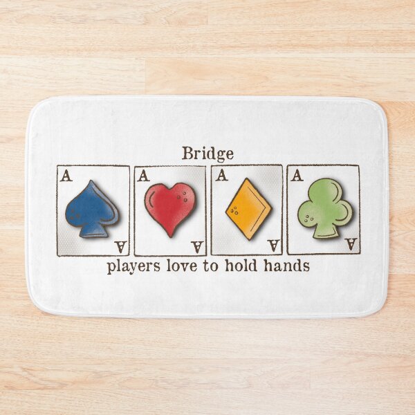 Item preview, Contract Bridge, bridge players love to hold hands, card game, ace of spades, hearts, diamonds, clubs designed and sold by DebbieJoyArt.