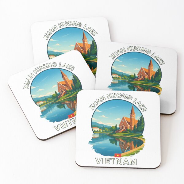 Item preview, Xuan Huong Lake Da Lat Vietnam - Iconic Asia Landmark Travel vacation destination souvenir art  designed and sold by inkNext.