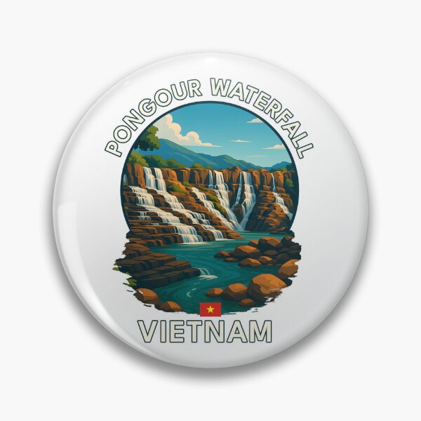 Artikelvorschau, Pongour Wasserfall Da Lat Vietnam - Ikonisches Wahrzeichen Asiens Reise-Urlaubsziel Souvenirkunst entworfen und verkauft von inkNext.