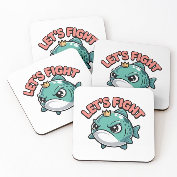 Item preview, Let’s Fight - Kawaii Angry Fish designed and sold by VargRunes.