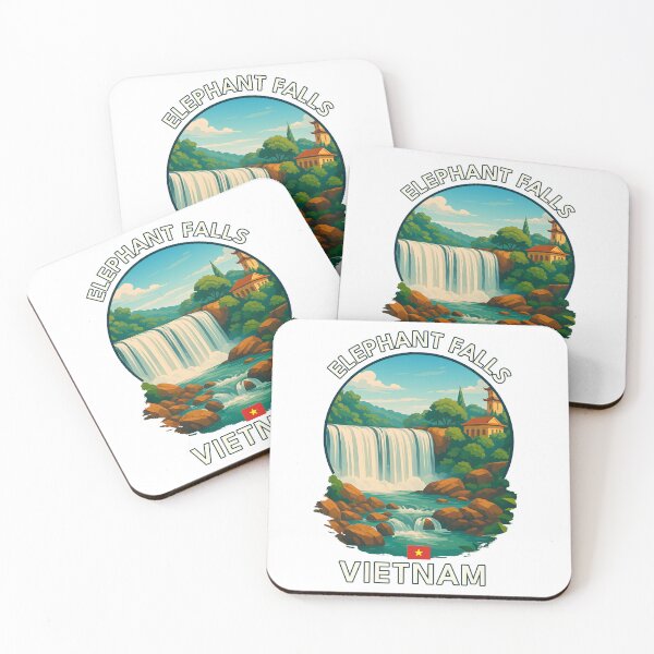 Item preview, Elephant Falls Da Lat Vietnam - Iconic Asia Landmark Travel vacation destination souvenir art  designed and sold by inkNext.