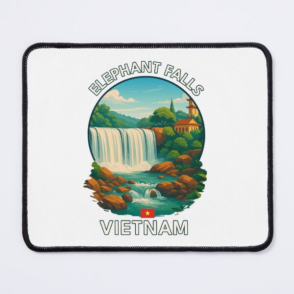 Item preview, Elephant Falls Da Lat Vietnam - Iconic Asia Landmark Travel vacation destination souvenir art designed and sold by inkNext.