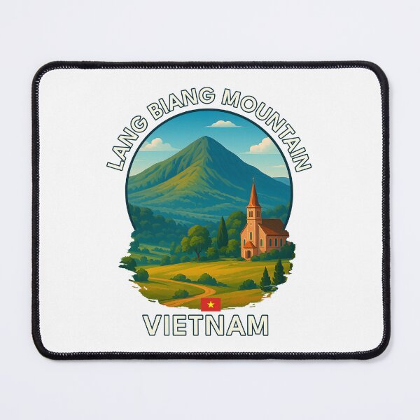 Item preview, Lang Biang Mountain Da Lat Vietnam - Iconic Asia Landmark Travel vacation destination souvenir art designed and sold by inkNext.