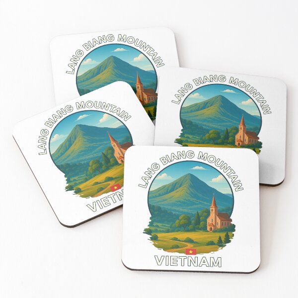 Item preview, Lang Biang Mountain Da Lat Vietnam - Iconic Asia Landmark Travel vacation destination souvenir art  designed and sold by inkNext.