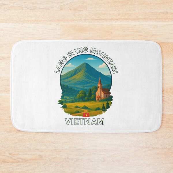 Item preview, Lang Biang Mountain Da Lat Vietnam - Iconic Asia Landmark Travel vacation destination souvenir art  designed and sold by inkNext.