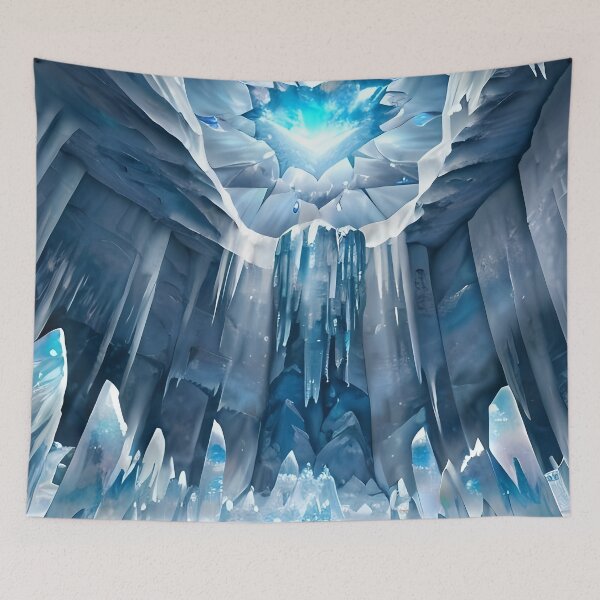 Item preview, Crystal Ice Cavern – Majestic Frozen Fantasy Landscape designed and sold by ArtscapeProductions.
