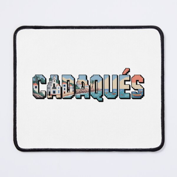 Item preview, Cadaqués Pixel Art – Retro Coastal Town Design | Mediterranean Beach Village Illustration designed and sold by CircinusStore.