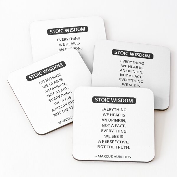 Item preview, Stoic Philosophy Quotes - Everything we hear is an opinion, not a fact. Everything we see is a perspective, not the truth - Marcus Aurelius designed and sold by Inspirationmotivation.