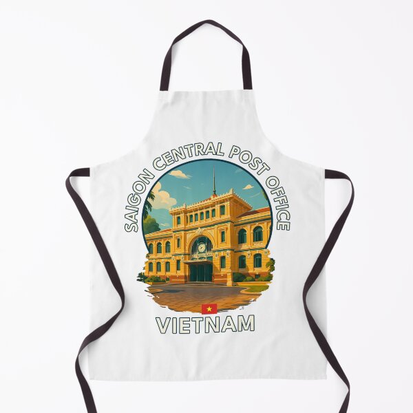 Item preview, Saigon Central Post Office HCMC Vietnam - Iconic Asia Landmark Travel vacation destination souvenir art designed and sold by inkNext.