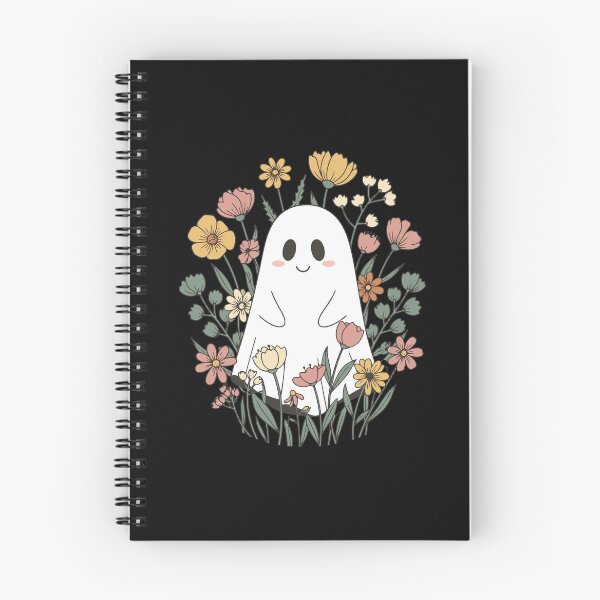 Item preview, Cute Whimsical Ghost with Floral Bouquet designed and sold by FlashCraft Design.