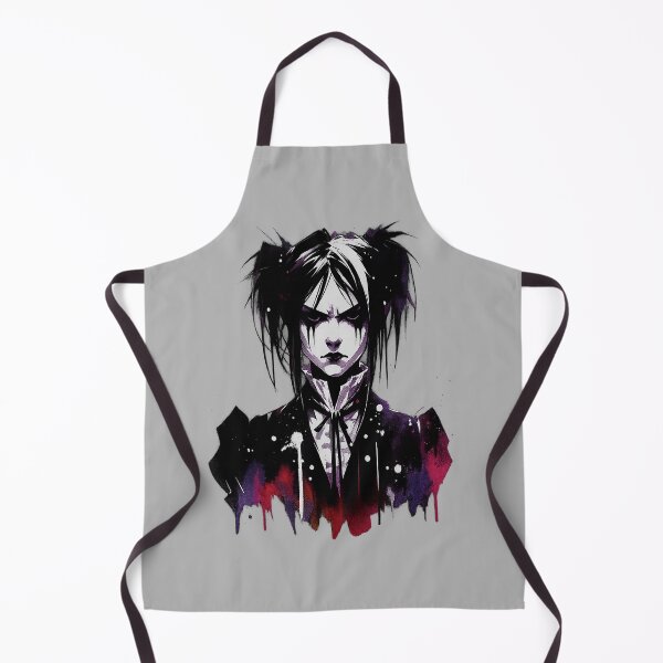 Artikelvorschau, Goth Girl in Tinte – Wildes Gothic-Porträt in Aquarell entworfen und verkauft von LuminShadowArt.