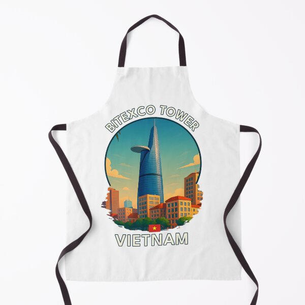 Item preview, Bitexco Tower HCMC Vietnam - Iconic Asia Landmark Travel vacation destination souvenir art designed and sold by inkNext.