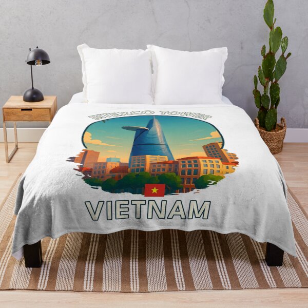 Item preview, Bitexco Tower HCMC Vietnam - Iconic Asia Landmark Travel vacation destination souvenir art  designed and sold by inkNext.