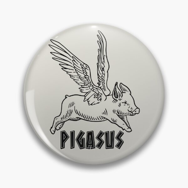 Item preview, Pigasus - Funny Flying Pig Pegasus Parody | Greek Mythology Humor designed and sold by AngelikaC04.