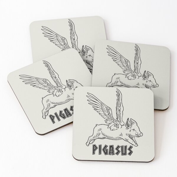 Item preview, Pigasus - Funny Flying Pig Pegasus Parody | Greek Mythology Humor designed and sold by AngelikaC04.