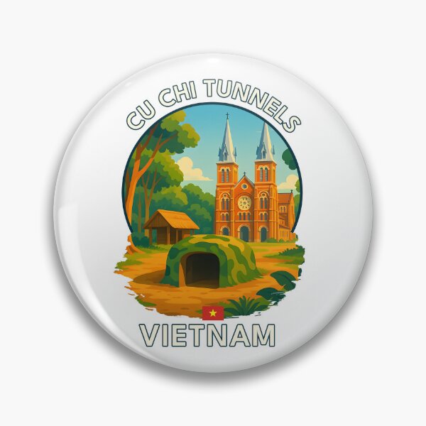 Item preview, Cu Chi Tunnels HCMC Region - Vietnam - Iconic Asia Landmark Travel vacation destination souvenir art  designed and sold by inkNext.