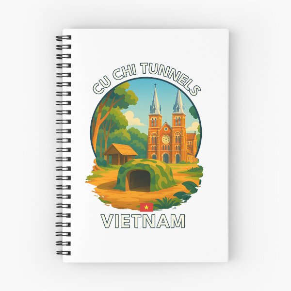 Item preview, Cu Chi Tunnels HCMC Region - Vietnam - Iconic Asia Landmark Travel vacation destination souvenir art  designed and sold by inkNext.