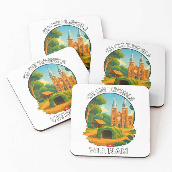 Item preview, Cu Chi Tunnels HCMC Region - Vietnam - Iconic Asia Landmark Travel vacation destination souvenir art  designed and sold by inkNext.