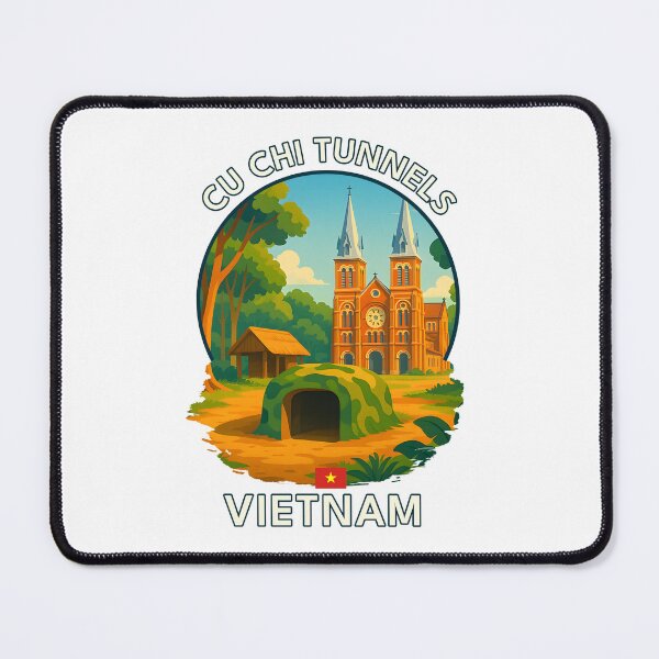 Item preview, Cu Chi Tunnels HCMC Region - Vietnam - Iconic Asia Landmark Travel vacation destination souvenir art  designed and sold by inkNext.