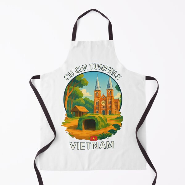 Item preview, Cu Chi Tunnels HCMC Region - Vietnam - Iconic Asia Landmark Travel vacation destination souvenir art designed and sold by inkNext.