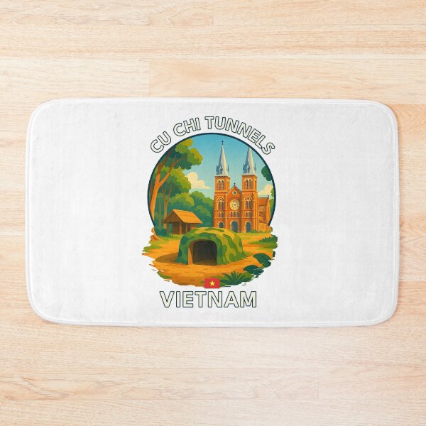 Item preview, Cu Chi Tunnels HCMC Region - Vietnam - Iconic Asia Landmark Travel vacation destination souvenir art designed and sold by inkNext.