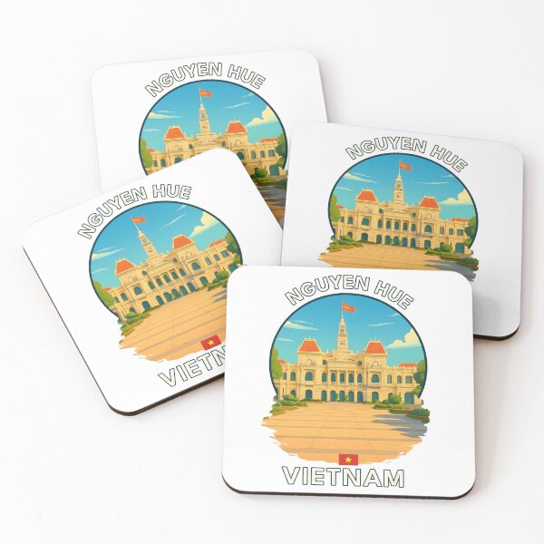 Item preview, Nguyen Hue Walking Street HCMC Vietnam - Iconic Asia Landmark Travel vacation destination souvenir art  designed and sold by inkNext.