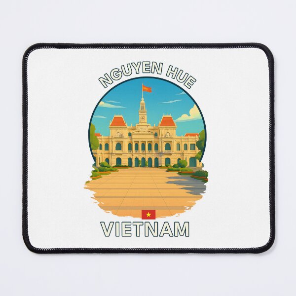 Item preview, Nguyen Hue Walking Street HCMC Vietnam - Iconic Asia Landmark Travel vacation destination souvenir art  designed and sold by inkNext.