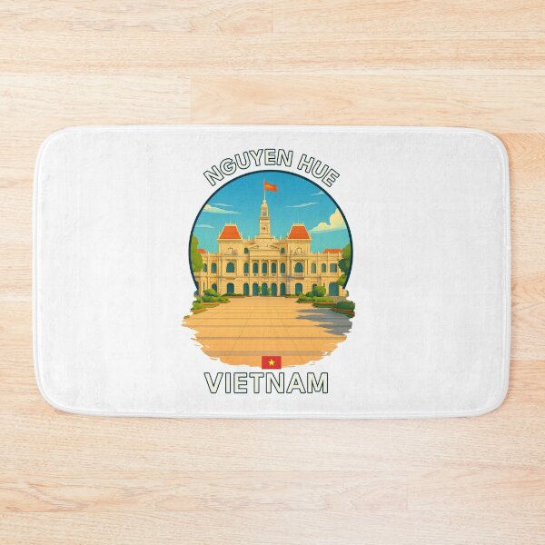 Item preview, Nguyen Hue Walking Street HCMC Vietnam - Iconic Asia Landmark Travel vacation destination souvenir art designed and sold by inkNext.