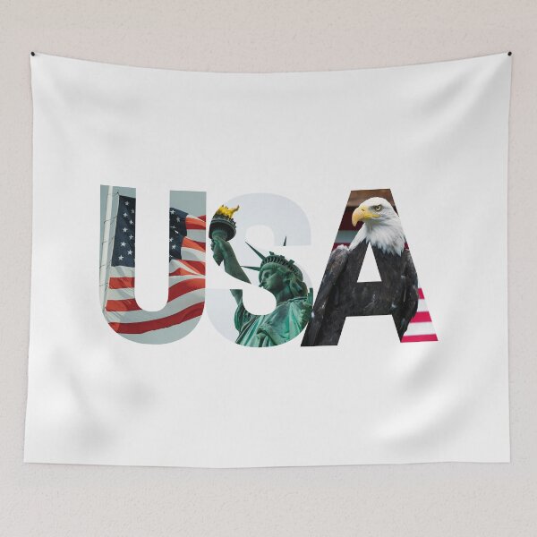 Item preview, USA American Flag, Statue of Liberty & Bald Eagle Patriotic Independence Day designed and sold by OpenHeartAF.