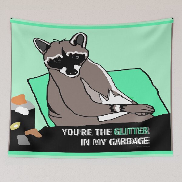 Item preview, The Glitter In My Life Racoon designed and sold by kristalcurt.