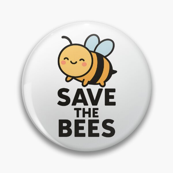 Item preview, Save the Bees – Cute Kawaii Bee Illustration designed and sold by VDekDesigns.